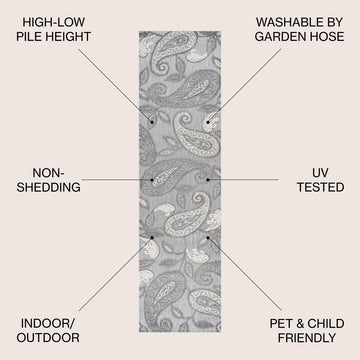 Julien Paisley High-low Indoor/outdoor Area Rug